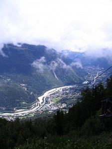 widok na Chamonix i Les Houches