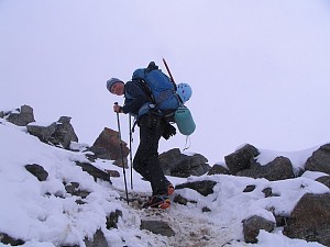podejscie pod schronisko Tete Rouse na 3.200m npm