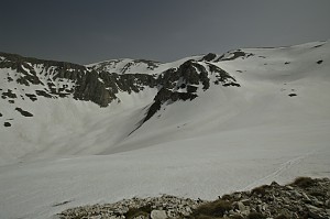 Widok na Monte Amaro z okolic biwaku